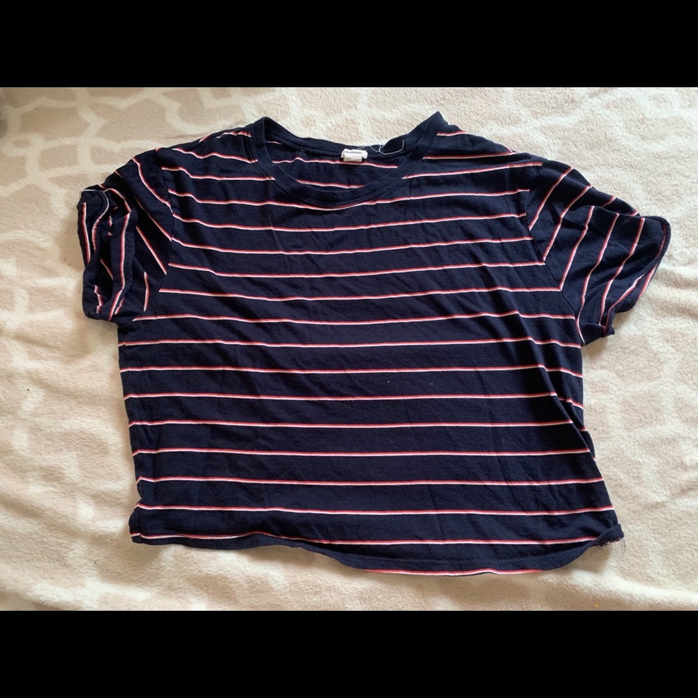 Cropped striped shirt